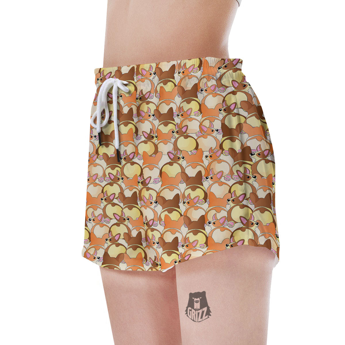 Corgi Butt Print Pattern Women's Shorts-grizzshop