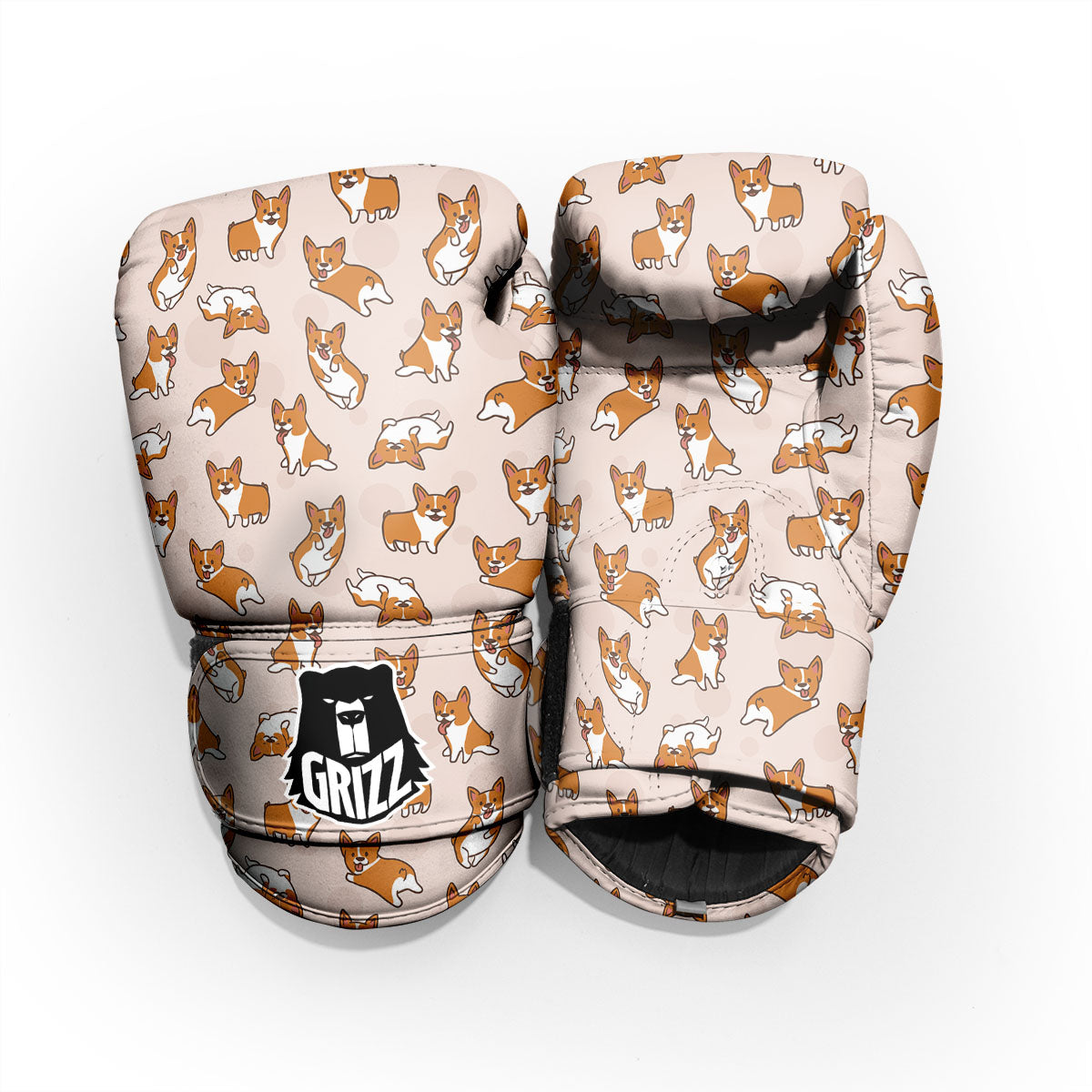 Corgi Cartoon Print Pattern Pro Boxing Glove