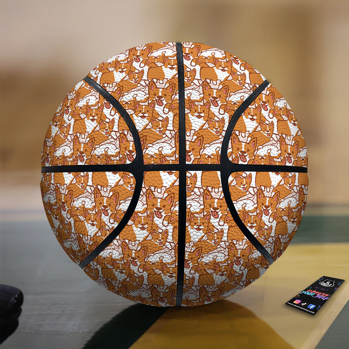 Corgi Cute Print Pattern Basketball-grizzshop