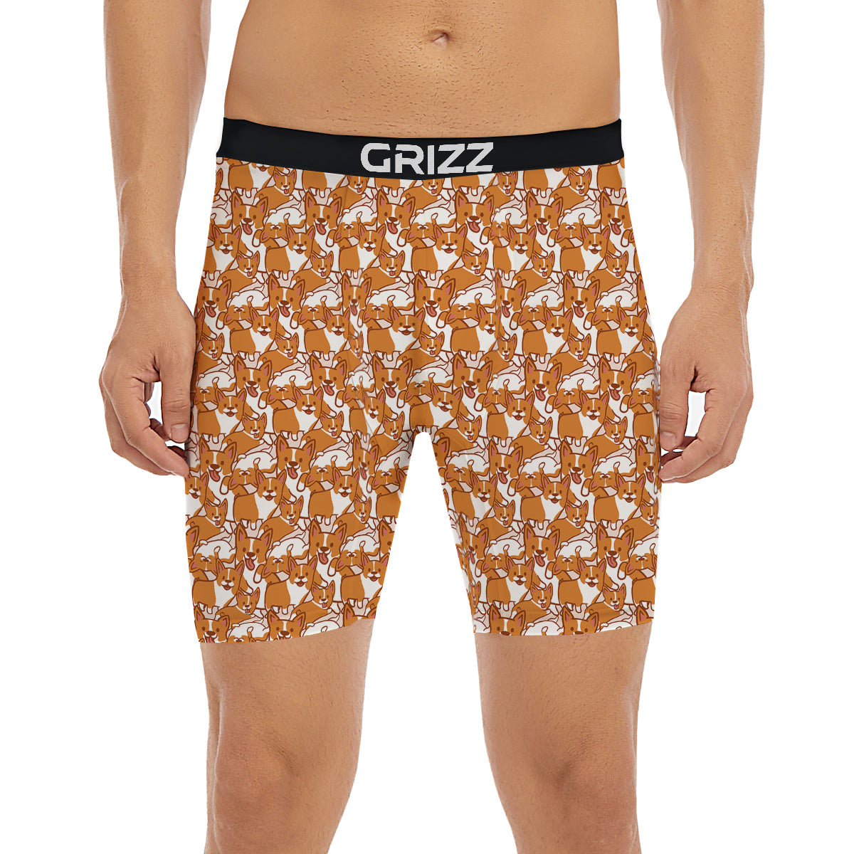 Corgi Cute Print Pattern Boxer Briefs-grizzshop
