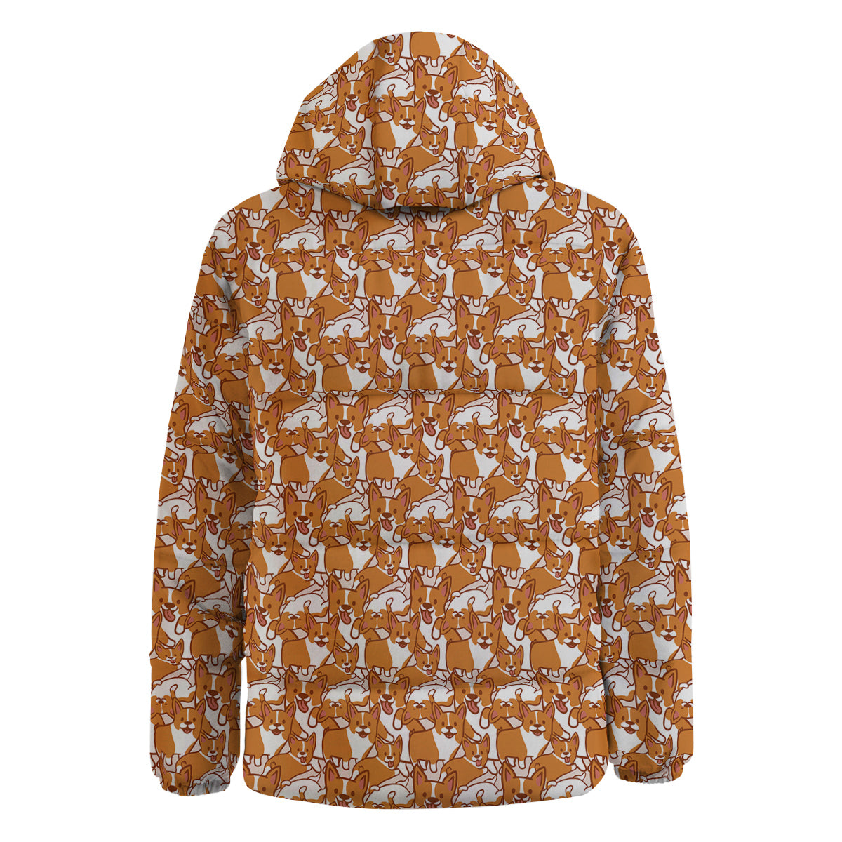 Corgi Cute Print Pattern Down Jacket-grizzshop