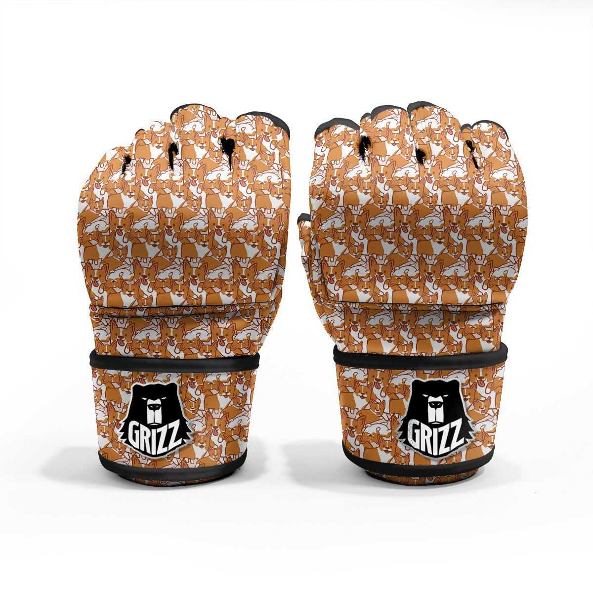Corgi Cute Print Pattern MMA Gloves-grizzshop
