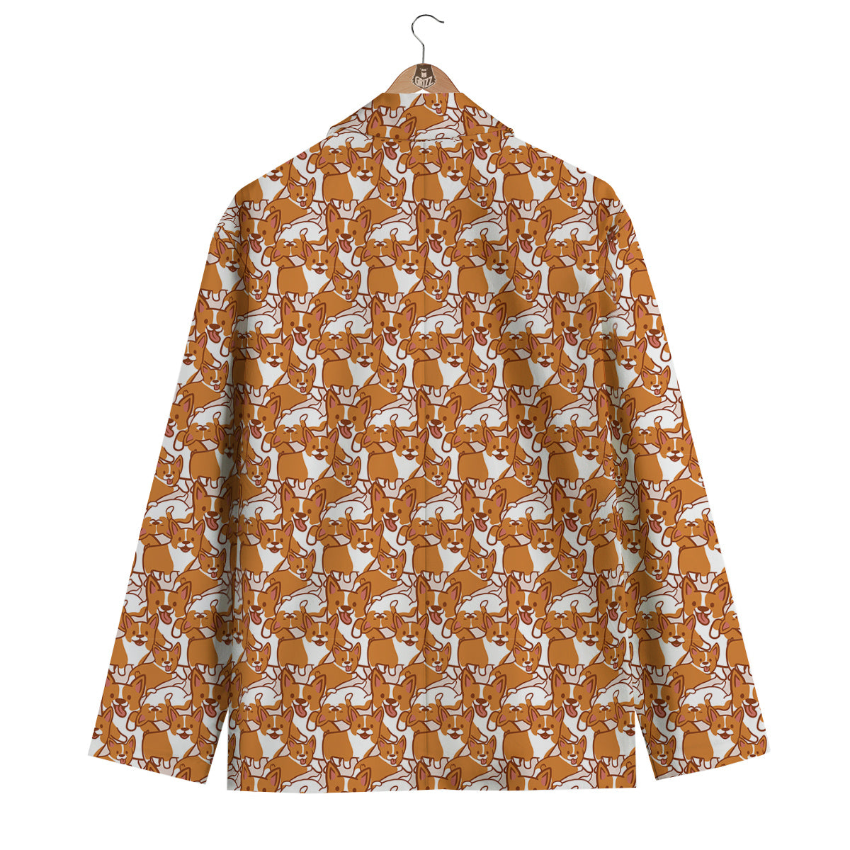 Corgi Cute Print Pattern Men's Blazer-grizzshop