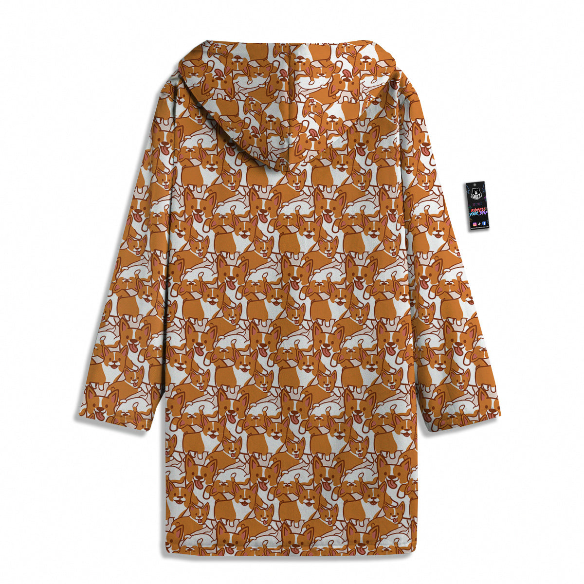 Corgi Cute Print Pattern Men's Windbreaker Jacket-grizzshop