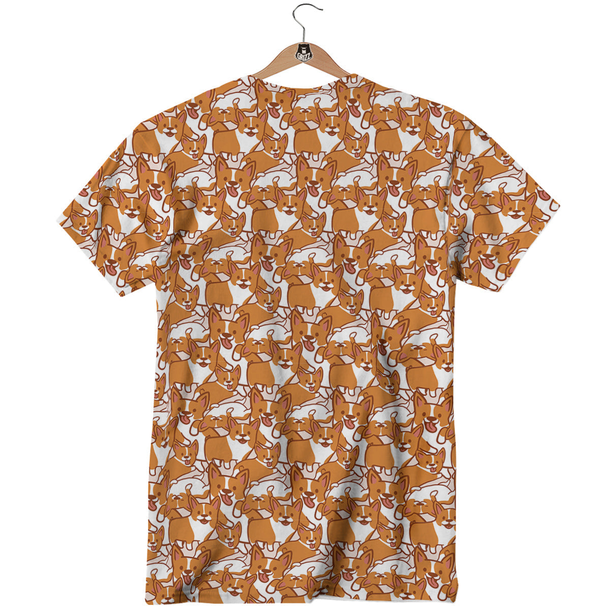 Corgi Cute Print Pattern T-Shirt-grizzshop