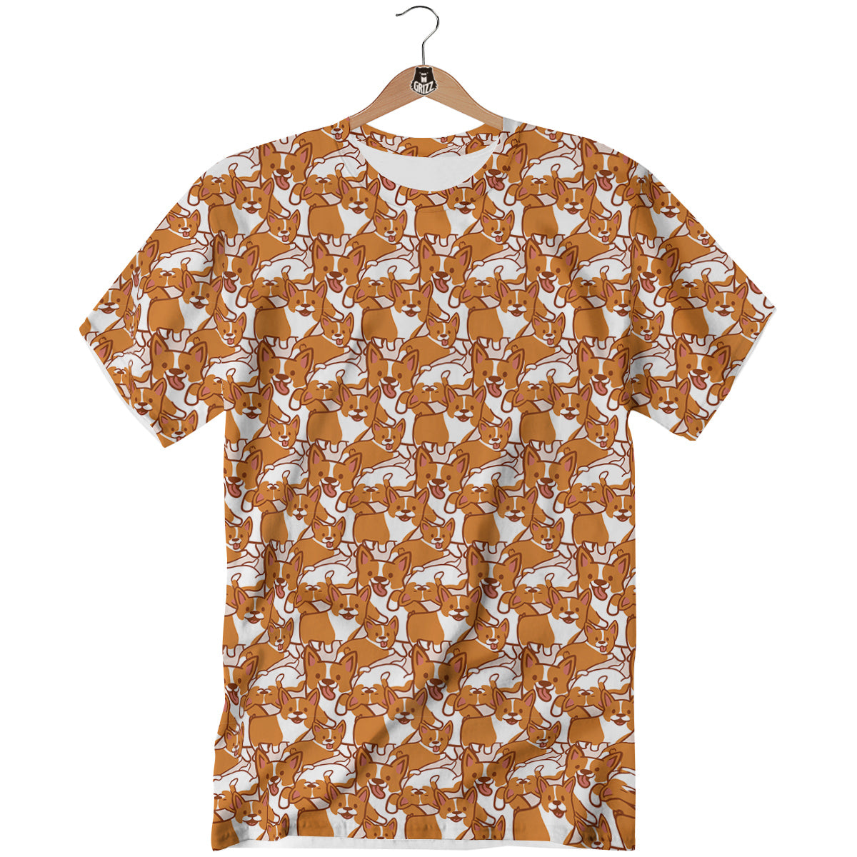 Corgi Cute Print Pattern T-Shirt-grizzshop