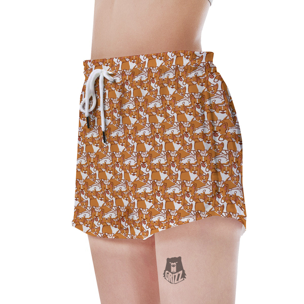 Corgi Cute Print Pattern Women's Shorts-grizzshop