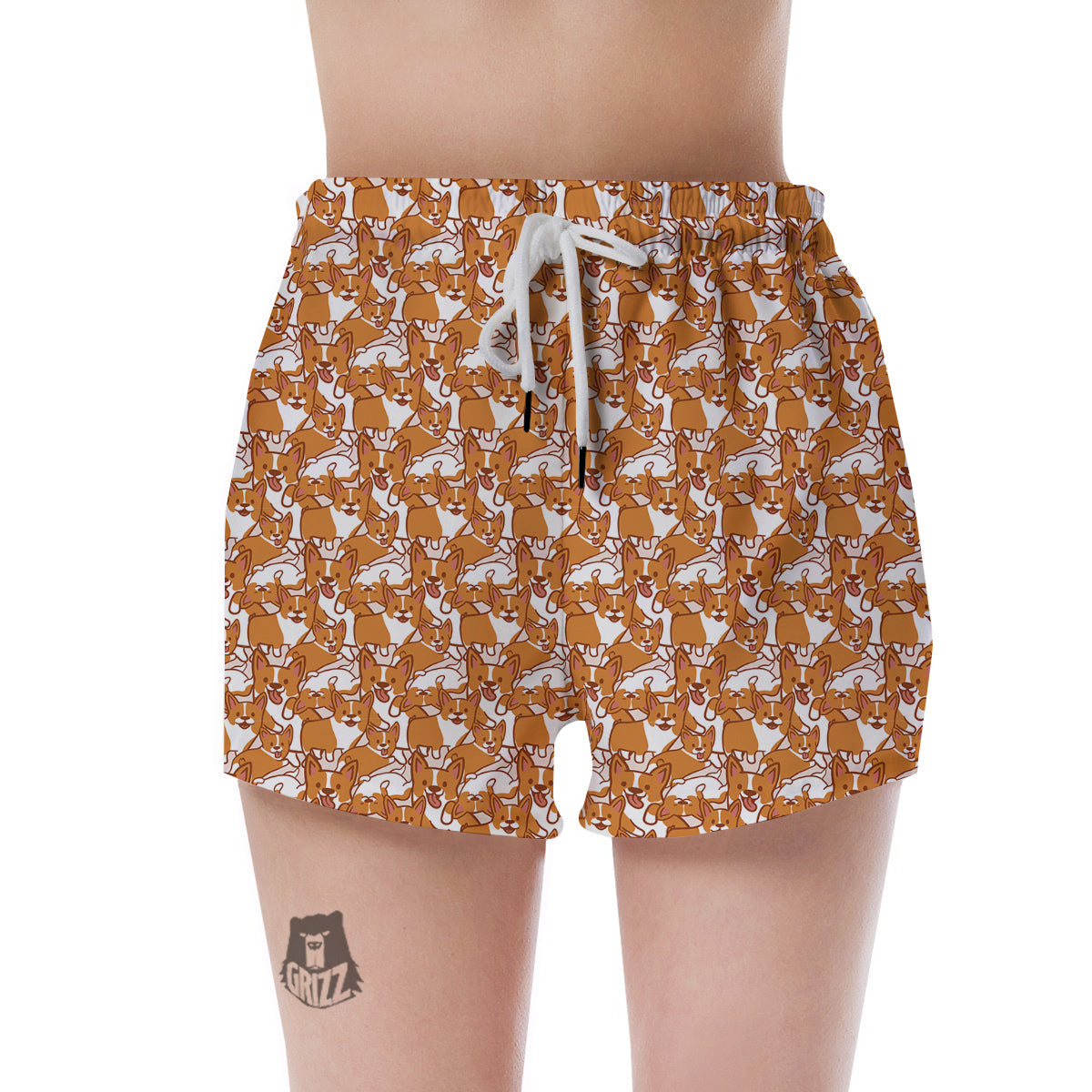 Corgi Cute Print Pattern Women's Shorts-grizzshop