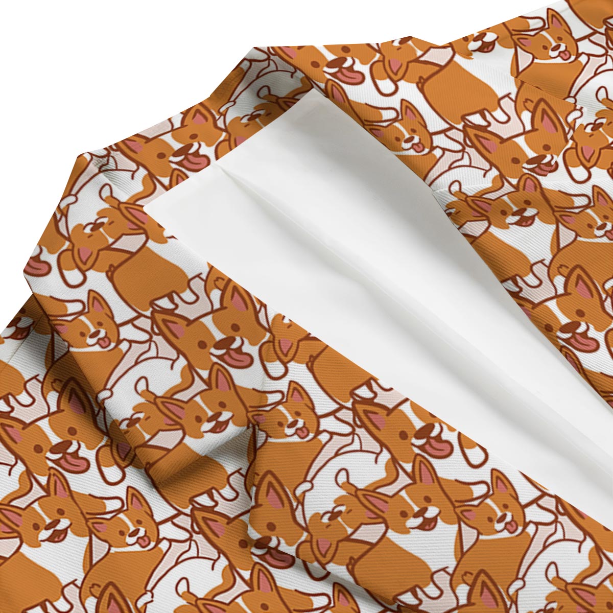 Corgi Multi Pattern Print Men's Blazer-grizzshop
