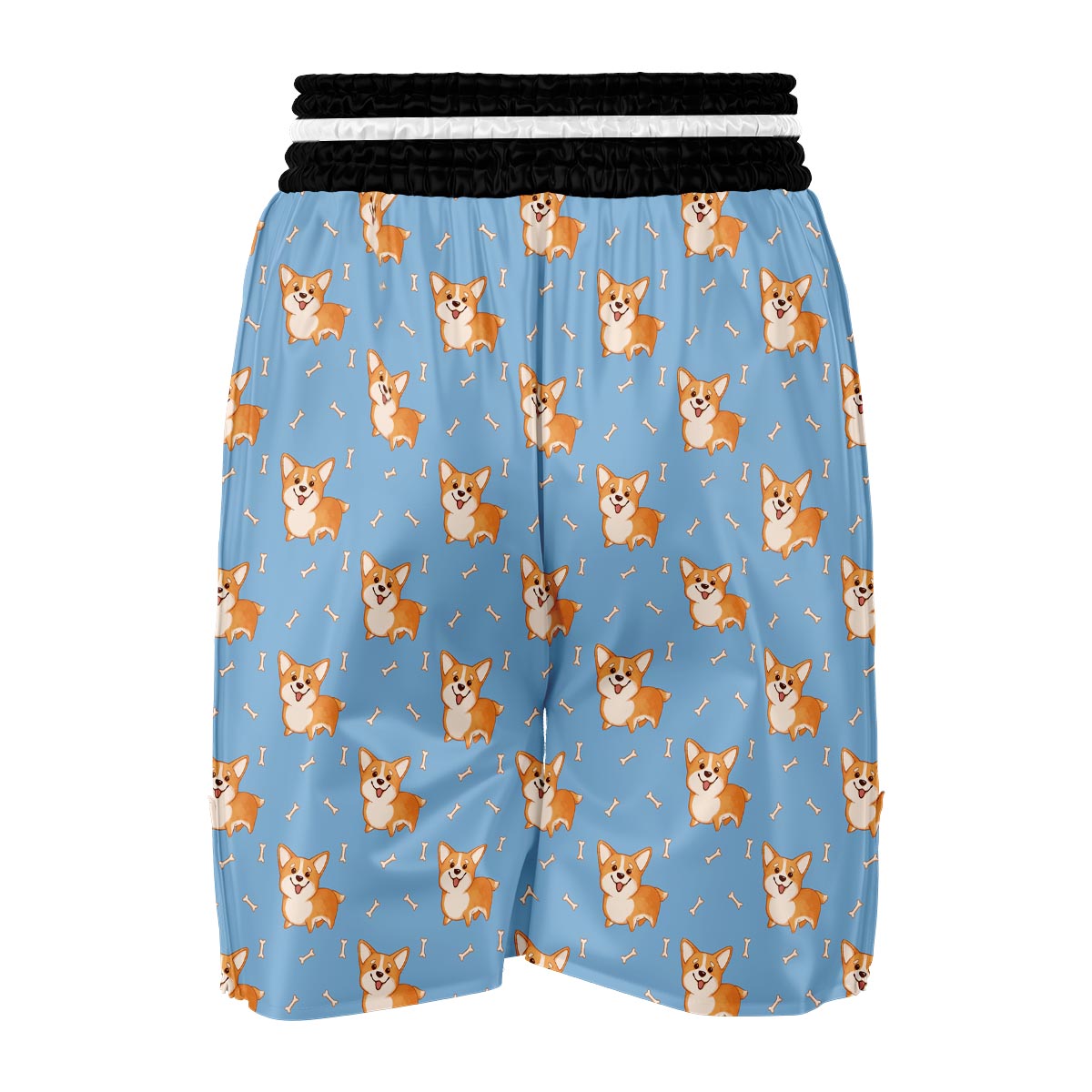 Corgi Pattern Print Boxing Shorts-grizzshop