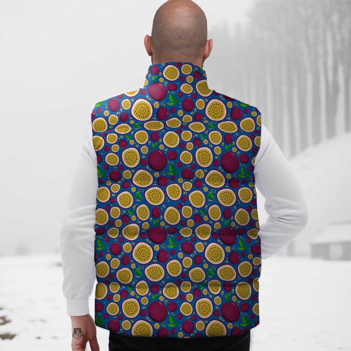 Corgi Pattern Print Down Vest