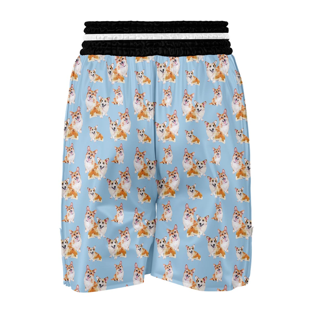Corgi Portrait Pastel Pattern Print Boxing Shorts-grizzshop