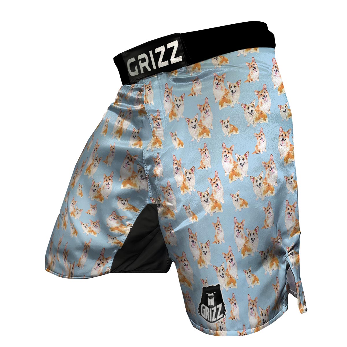 Corgi Portrait Pastel Pattern Print MMA Shorts-grizzshop