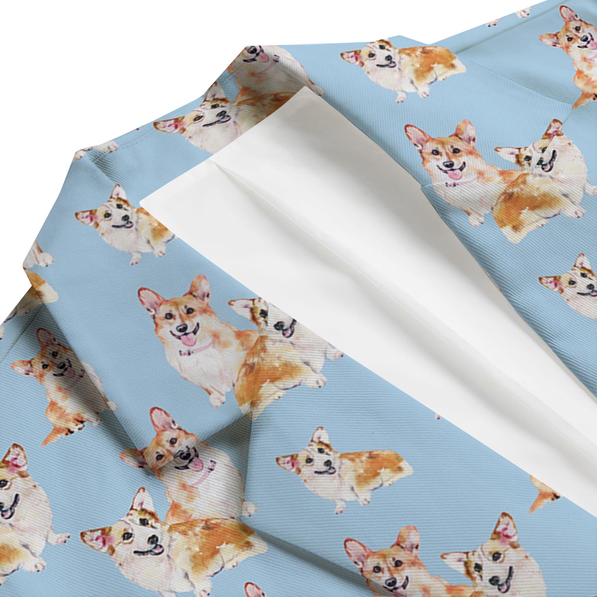 Corgi Portrait Pastel Pattern Print Men's Blazer-grizzshop