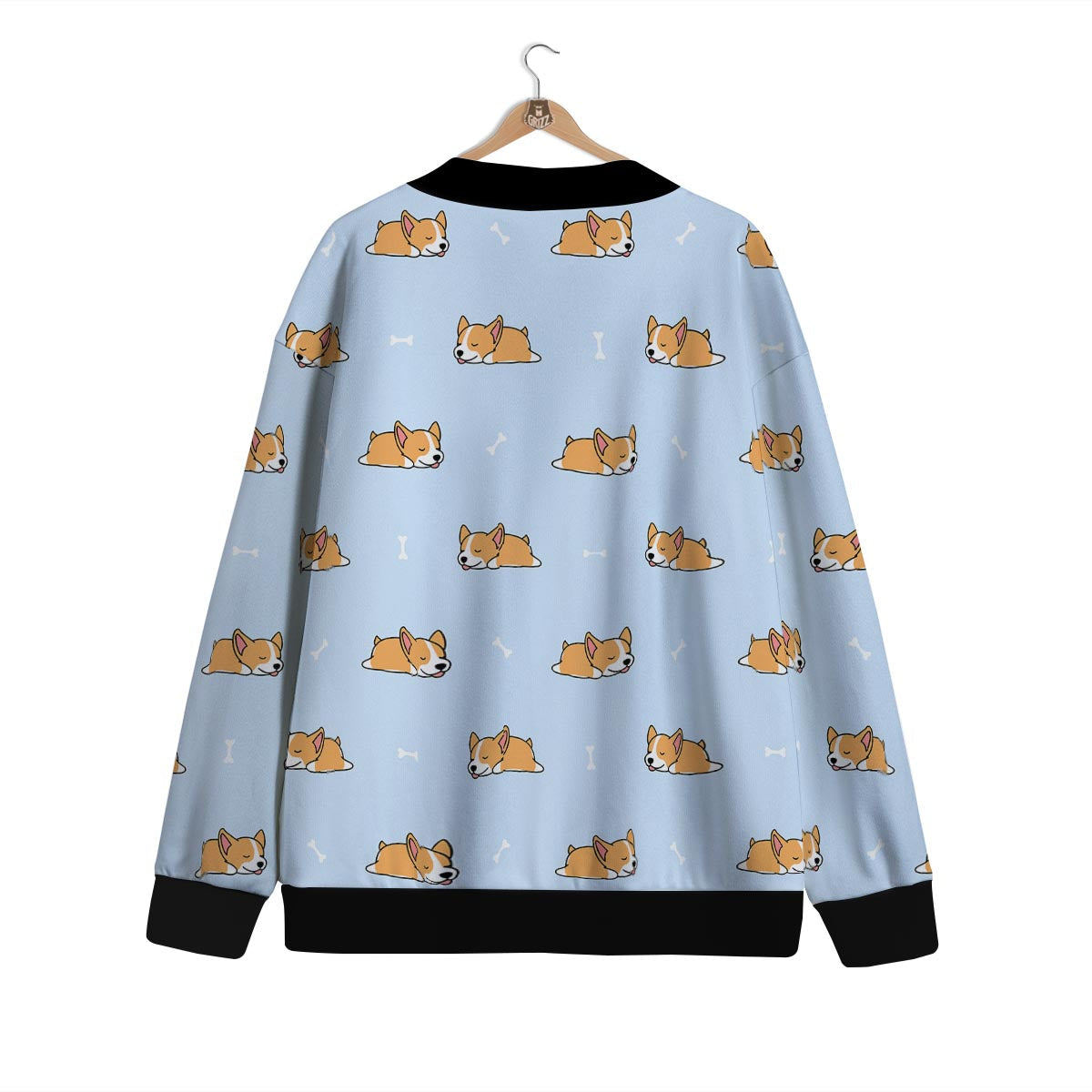 Corgi Sleeping Print Pattern Cardigan-grizzshop