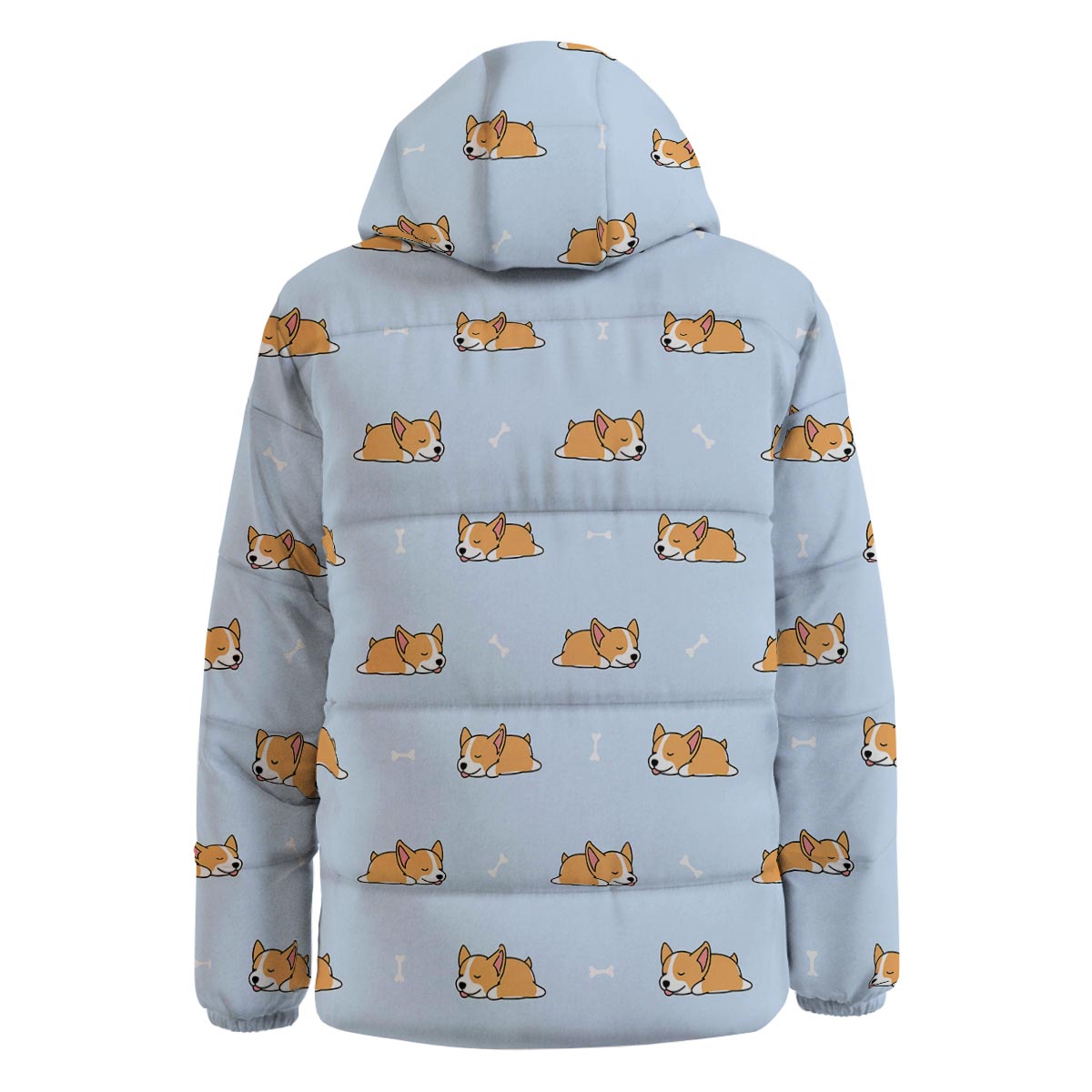 Corgi Sleeping Print Pattern Down Jacket-grizzshop