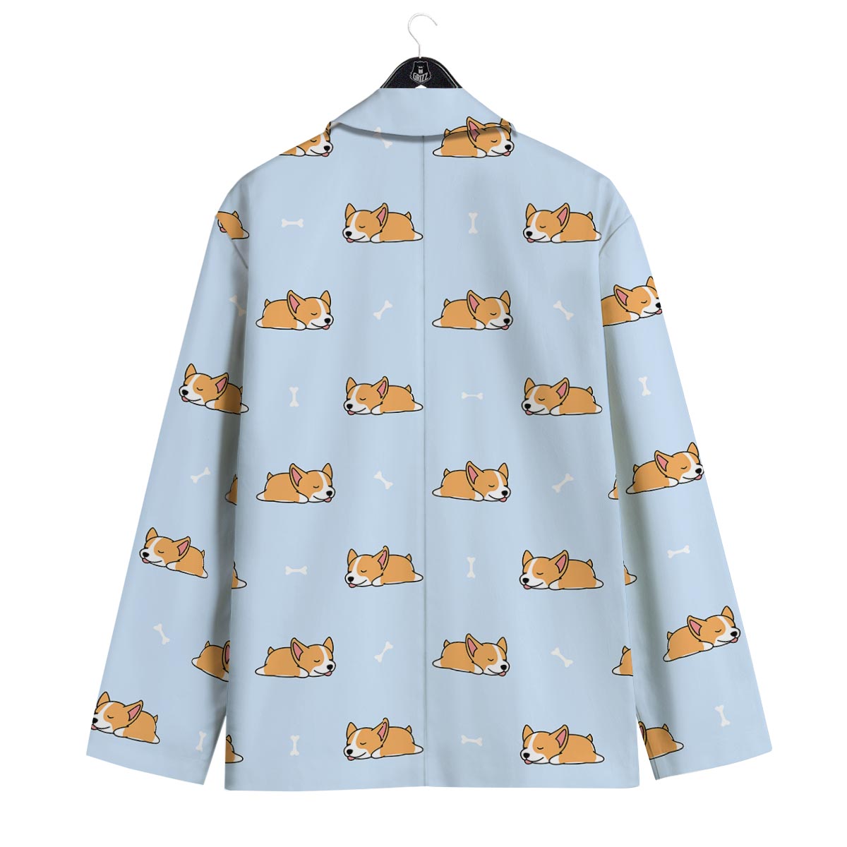 Corgi Sleeping Print Pattern Men's Sport Coat-grizzshop
