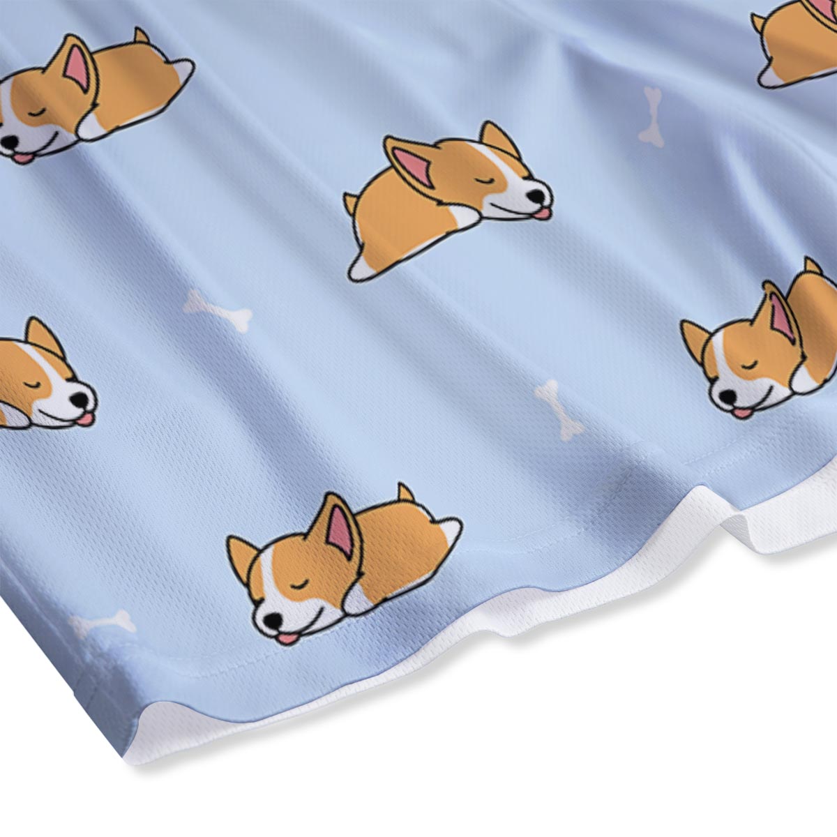 Corgi Sleeping Print Pattern Mesh Shorts