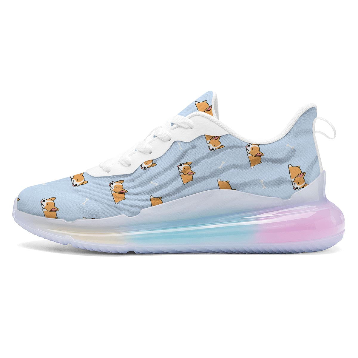 Corgi Sleeping Print Pattern Running Sneakers-grizzshop