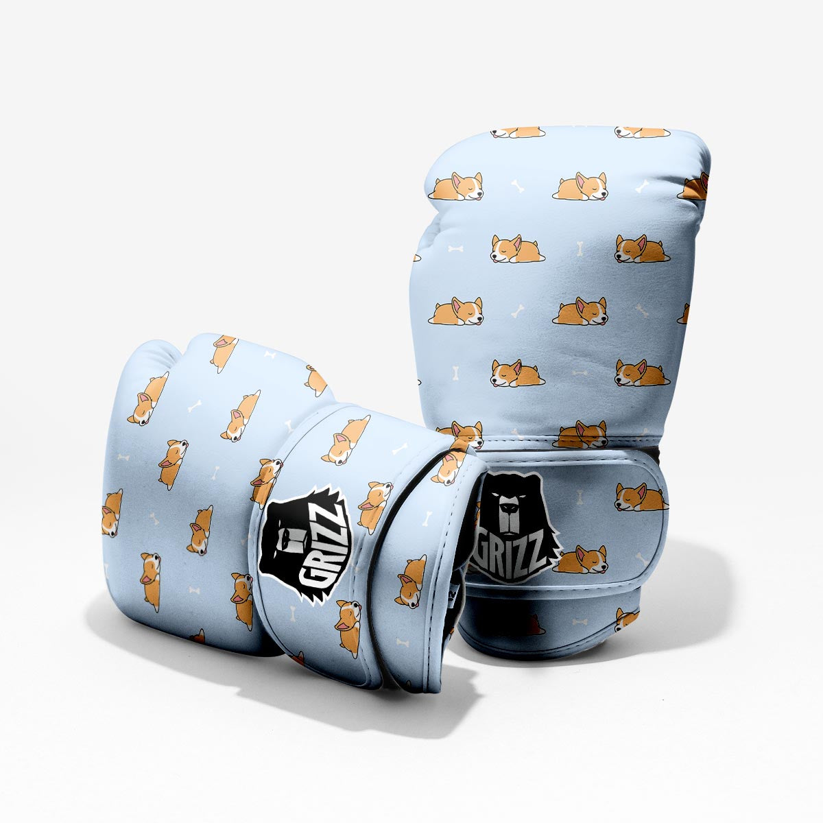 Corgi Sleeping Print Pattern Pro Boxing Glove