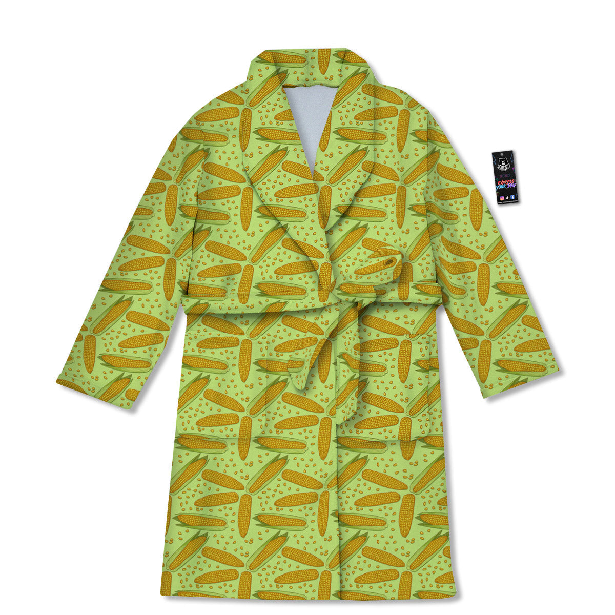 Corn On Cob Print Pattern Bathrobe-grizzshop