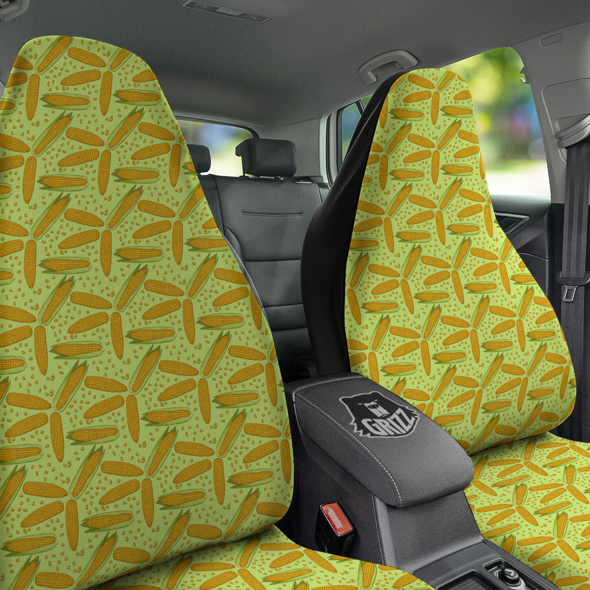 Corn On Cob Print Pattern Car Seat Covers-grizzshop