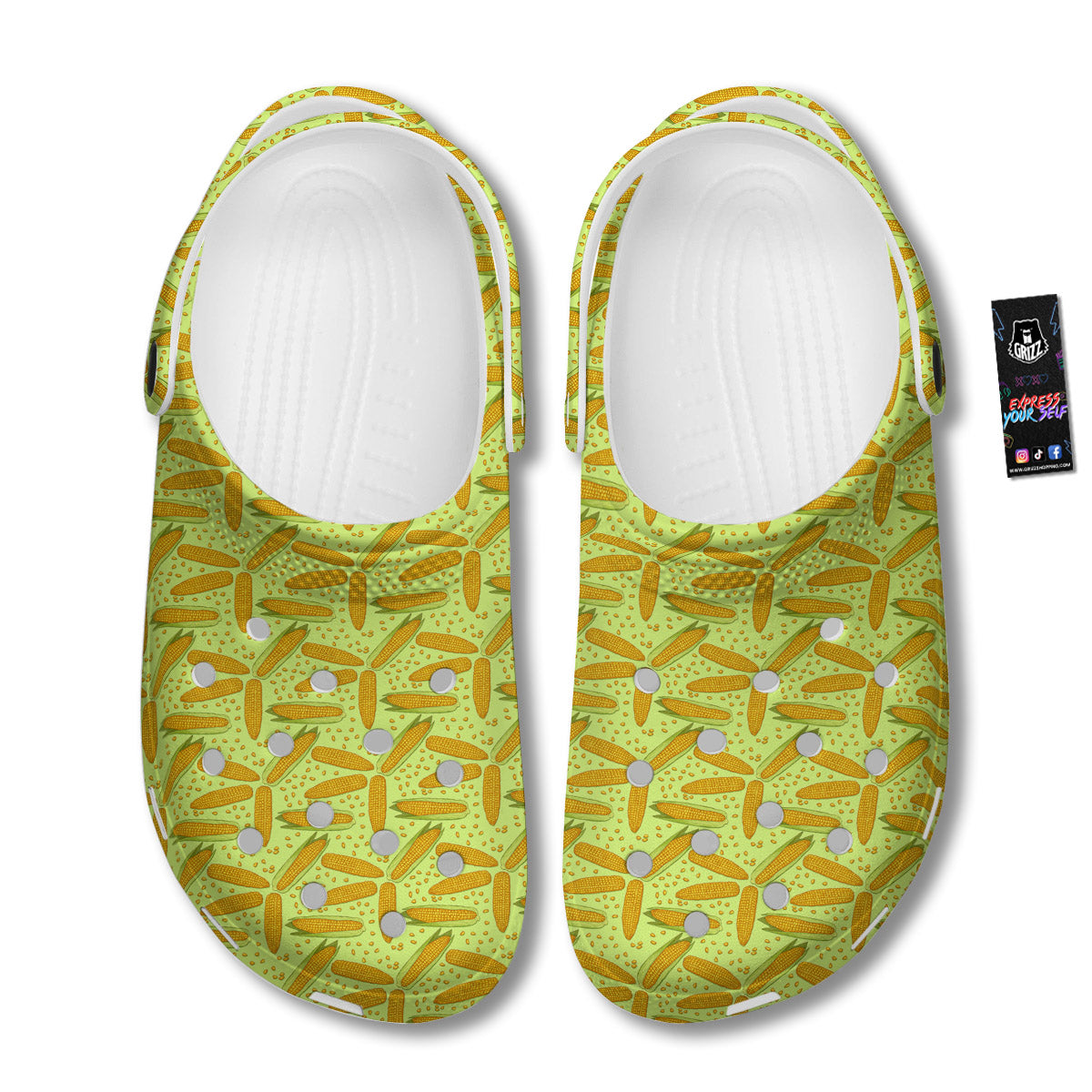 Corn On Cob Print Pattern Clog-grizzshop