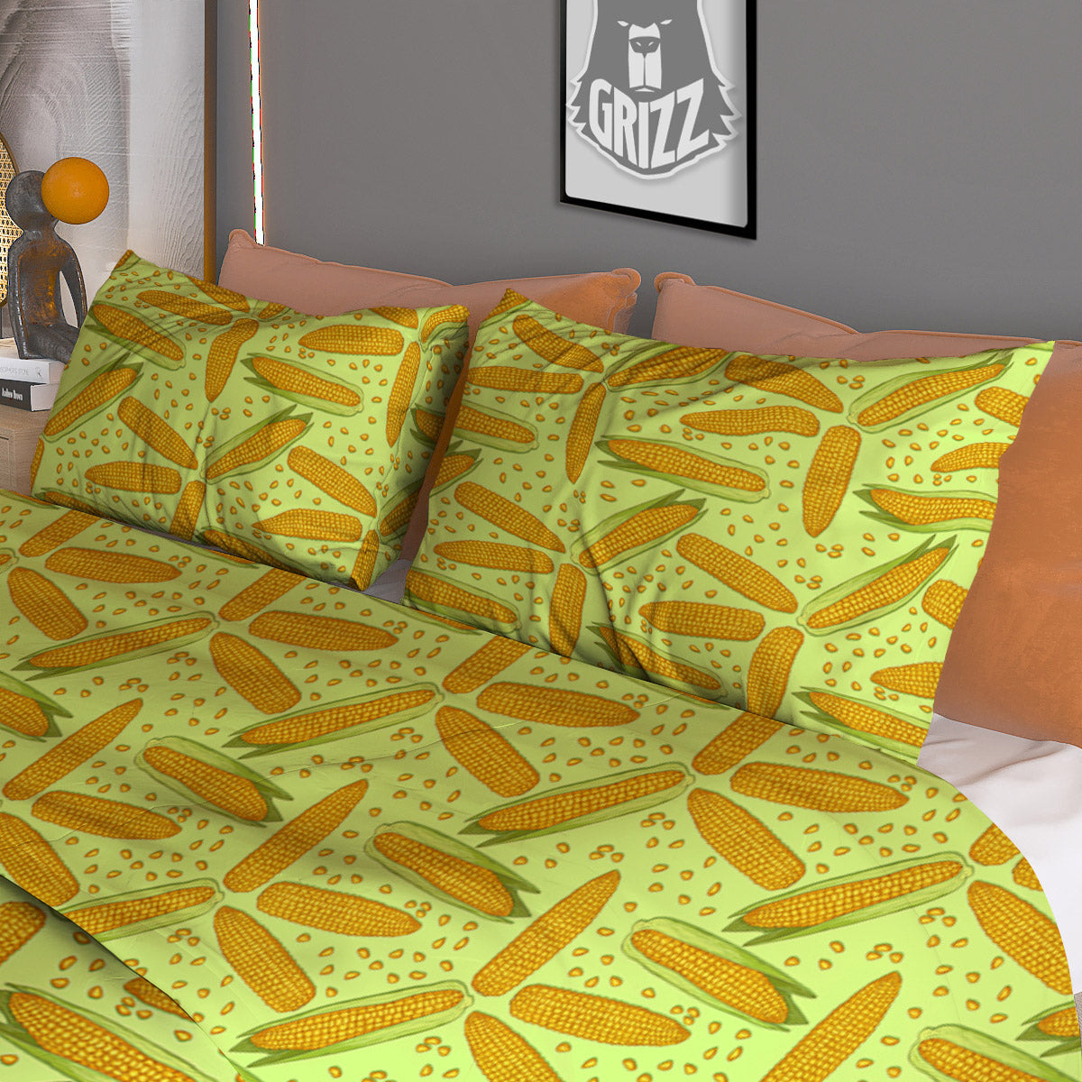 Corn On Cob Print Pattern Duvet Cover Bedding Set-grizzshop