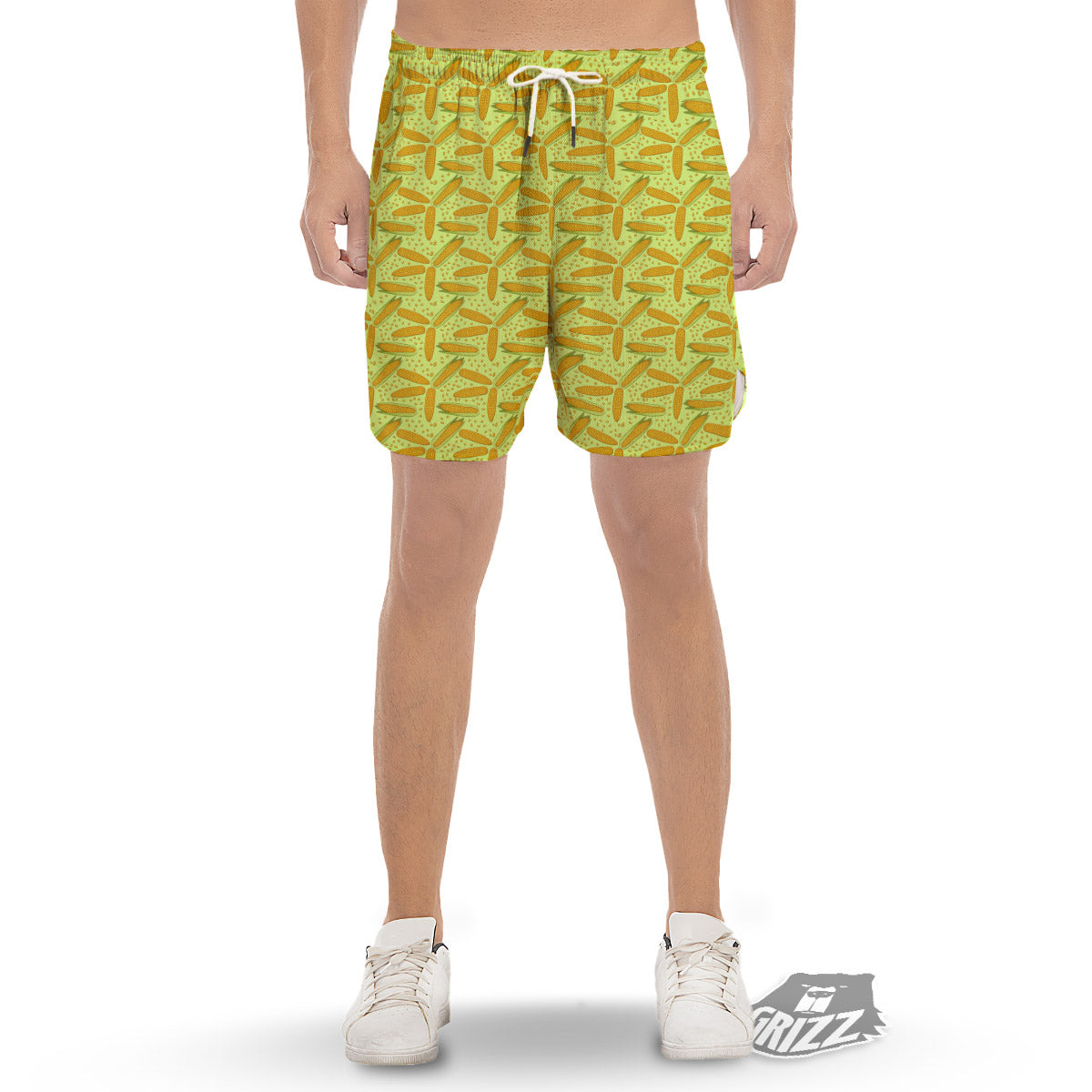 Corn On Cob Print Pattern Men's Gym Shorts-grizzshop
