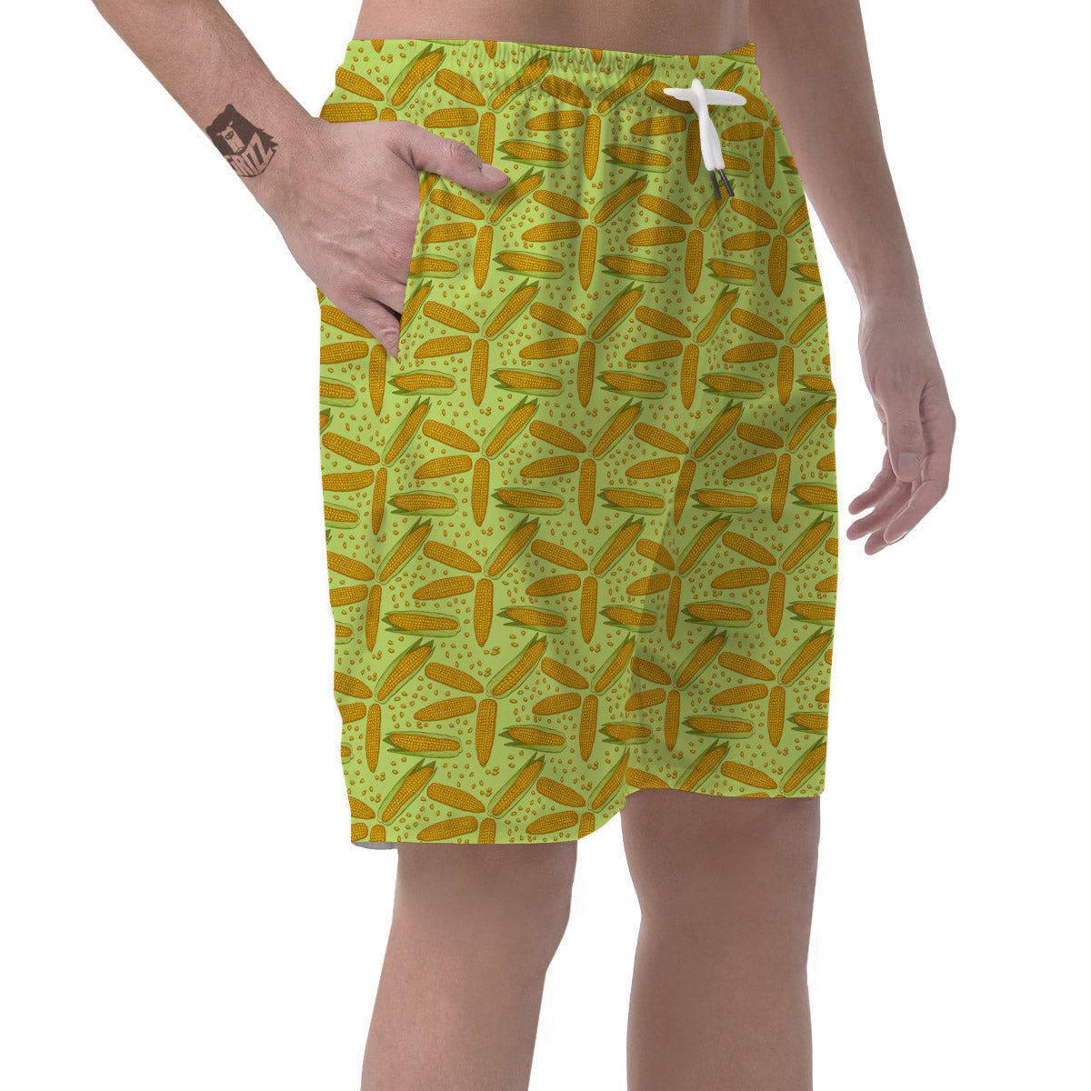 Corn On Cob Print Pattern Men's Shorts-grizzshop