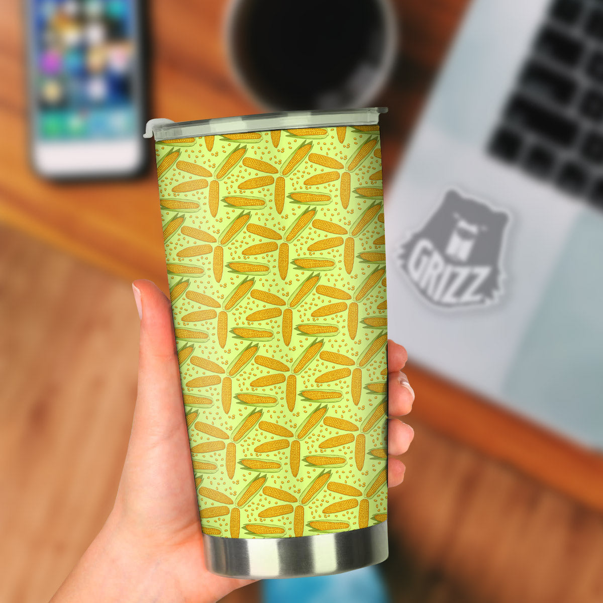 Corn On Cob Print Pattern Tumbler-grizzshop
