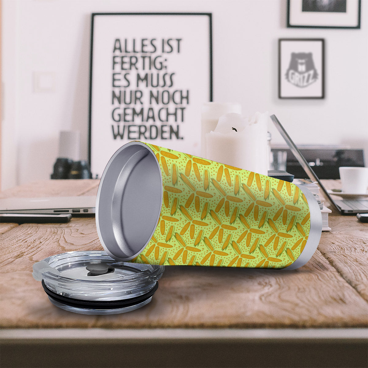 Corn On Cob Print Pattern Tumbler-grizzshop