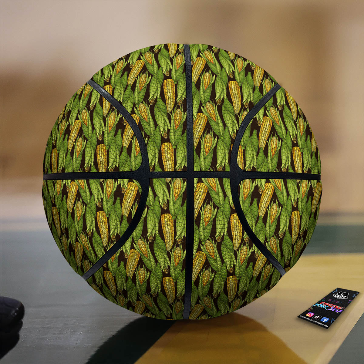 Corn Pattern Print Basketball-grizzshop