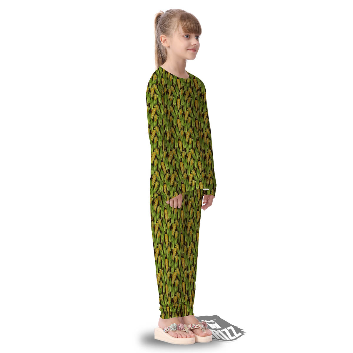 Corn Pattern Print Kid's Pajamas-grizzshop