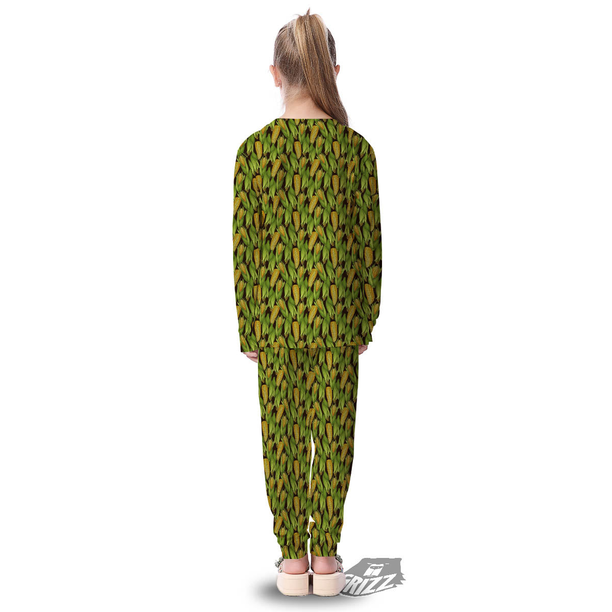 Corn Pattern Print Kid's Pajamas-grizzshop