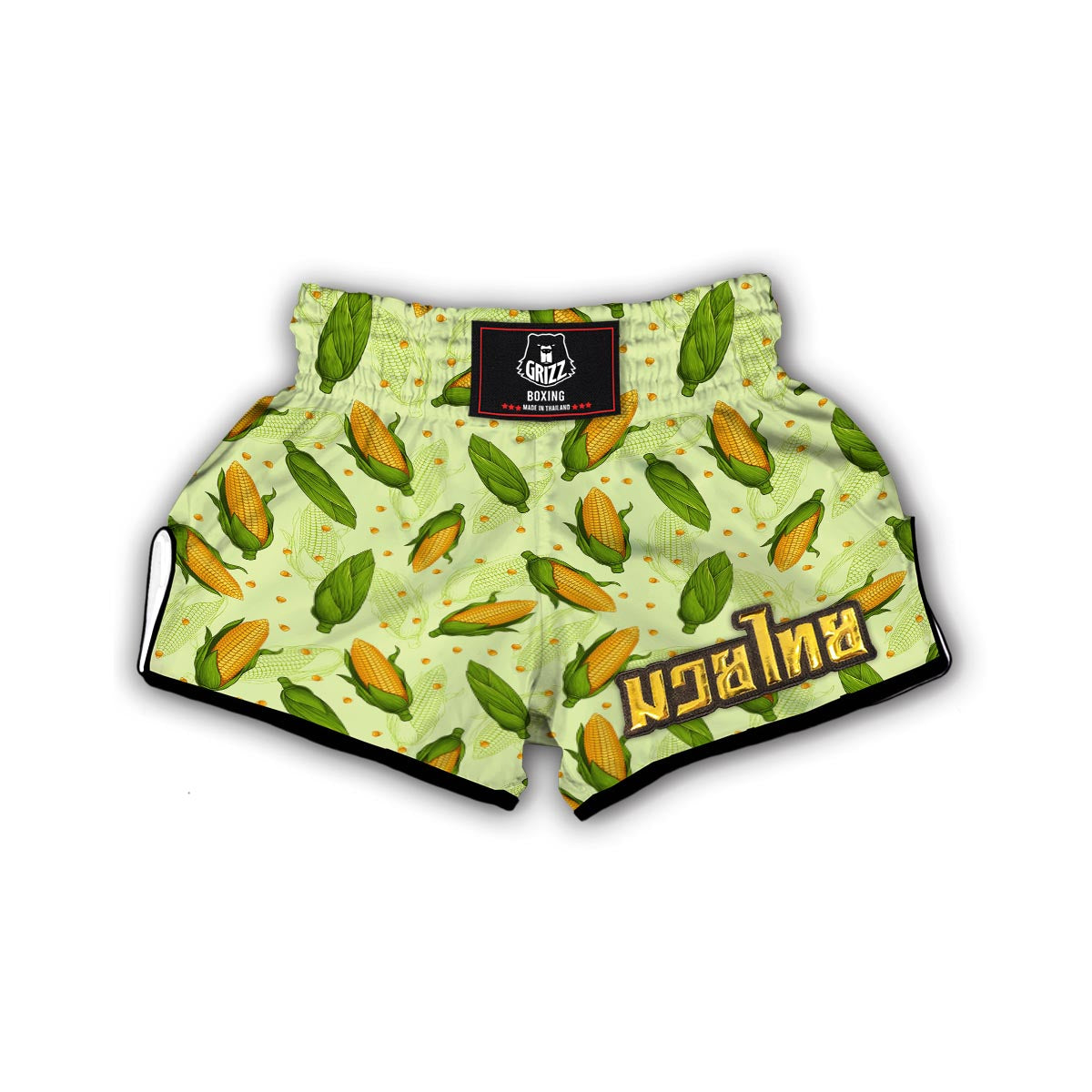 Corn Pattern Print Muay Thai Boxing Shorts-grizzshop