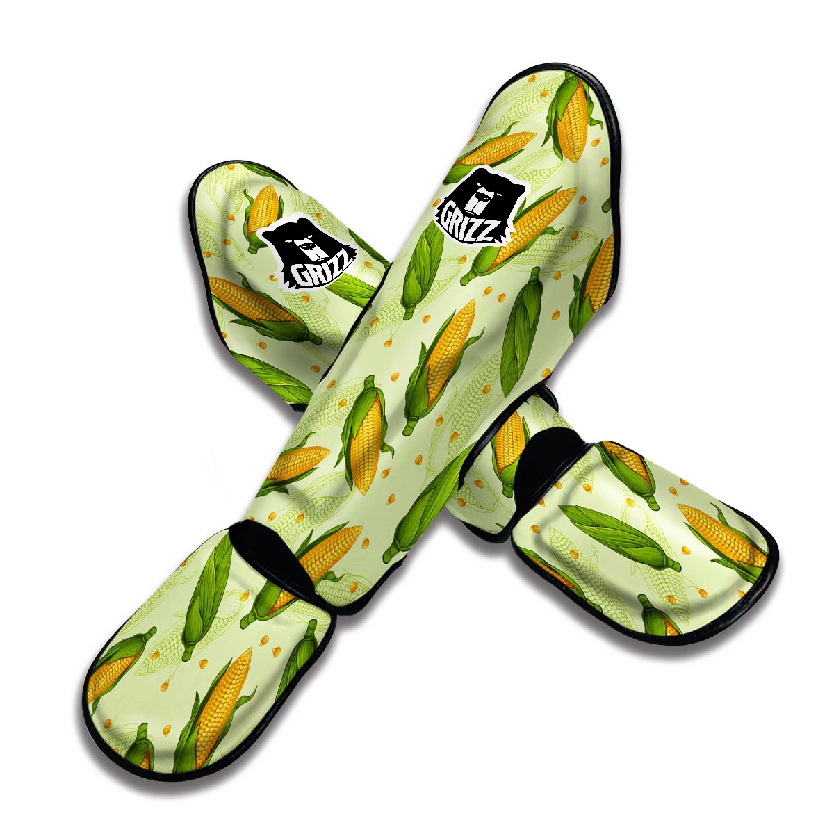 Corn Pattern Print Muay Thai Shin Guards-grizzshop