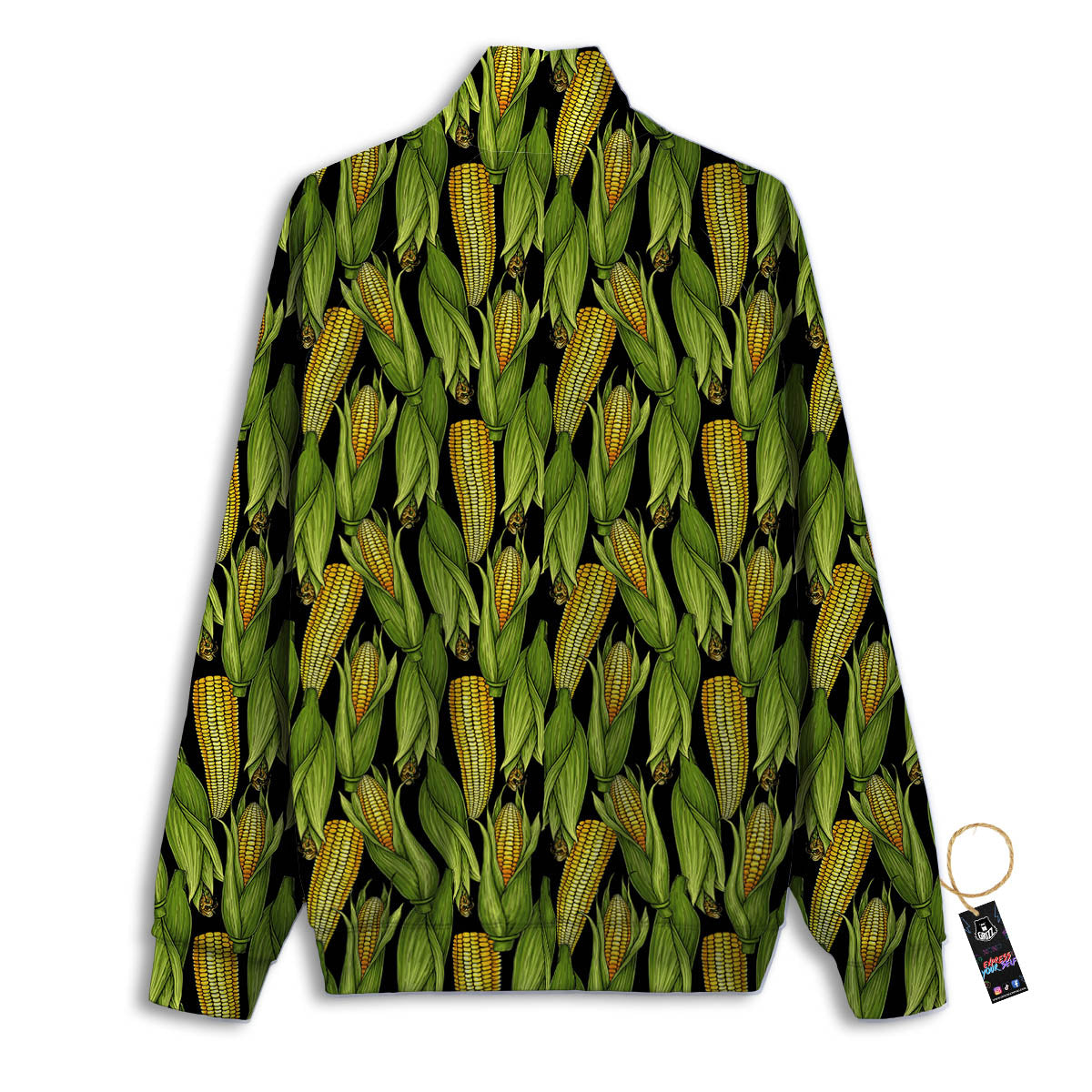 Corn Pattern Print Track Jacket-grizzshop