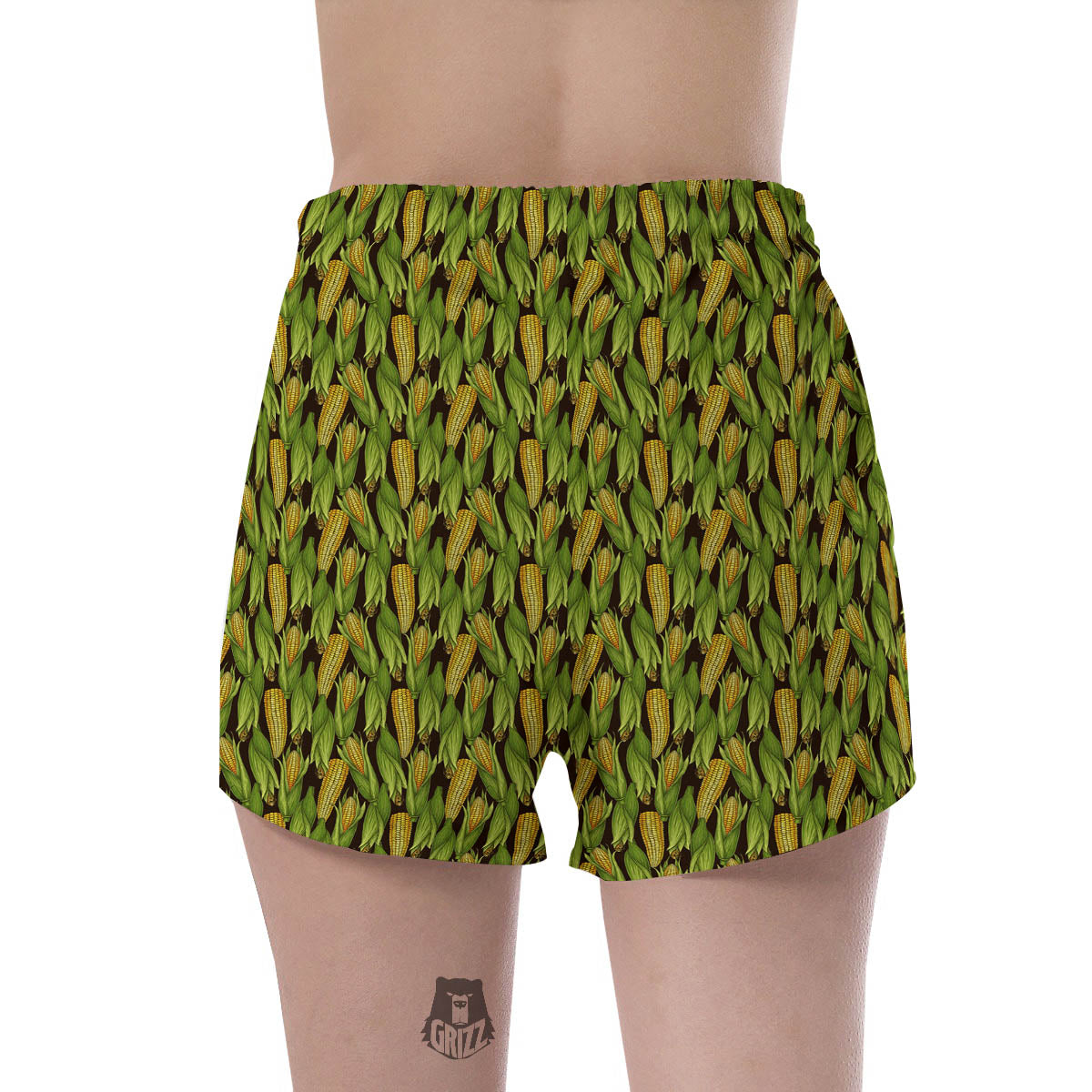 Corn Pattern Print Women's Shorts-grizzshop