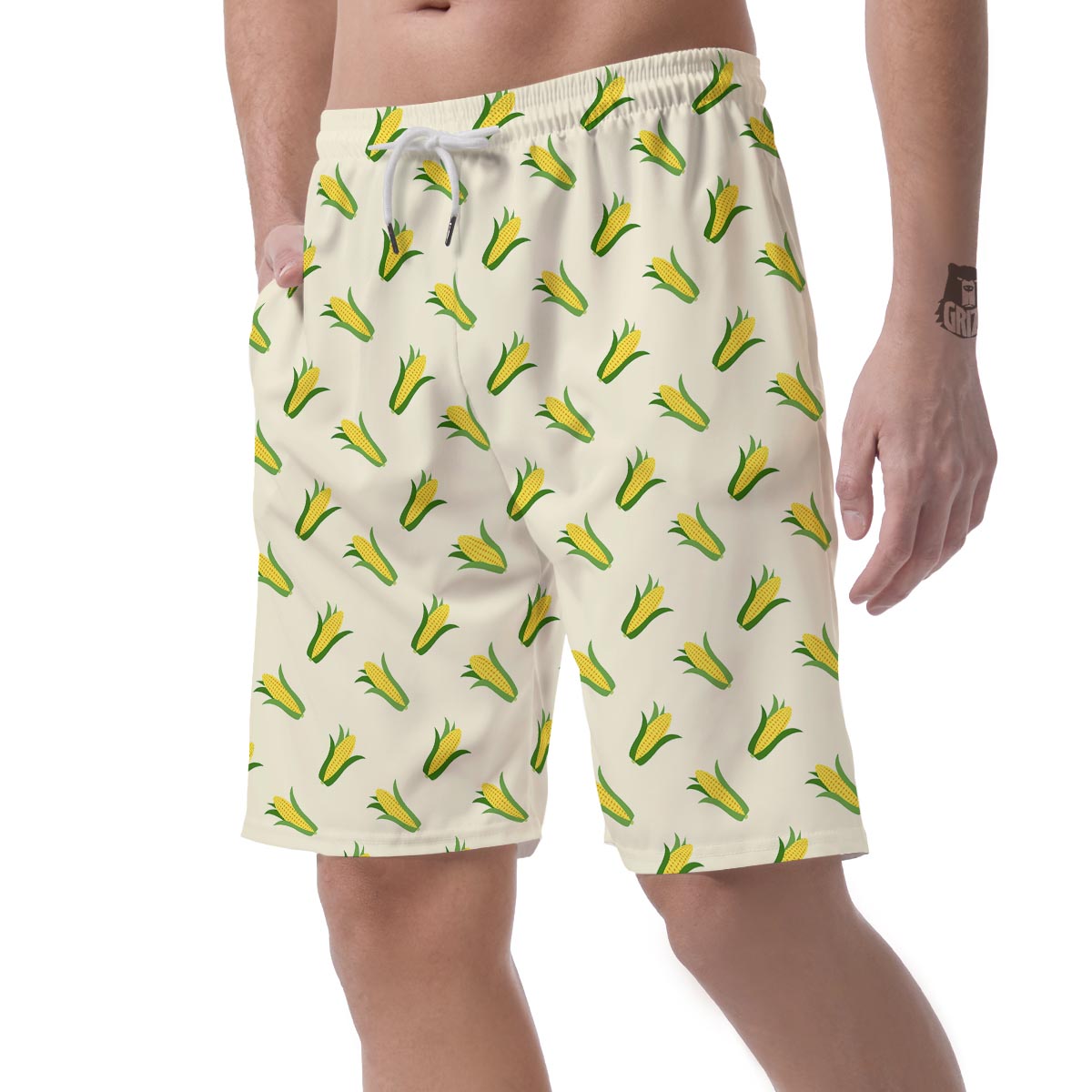 Corn Print Pattern Men's Shorts-grizzshop