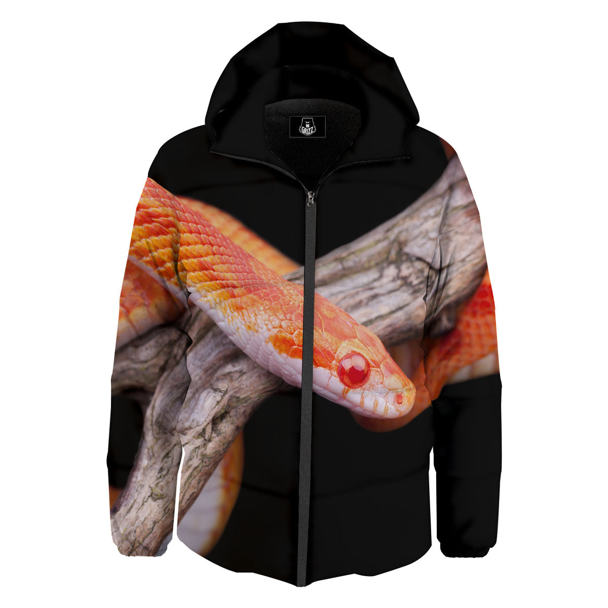 Corn Snake Amel Motley Print Down Jacket-grizzshop