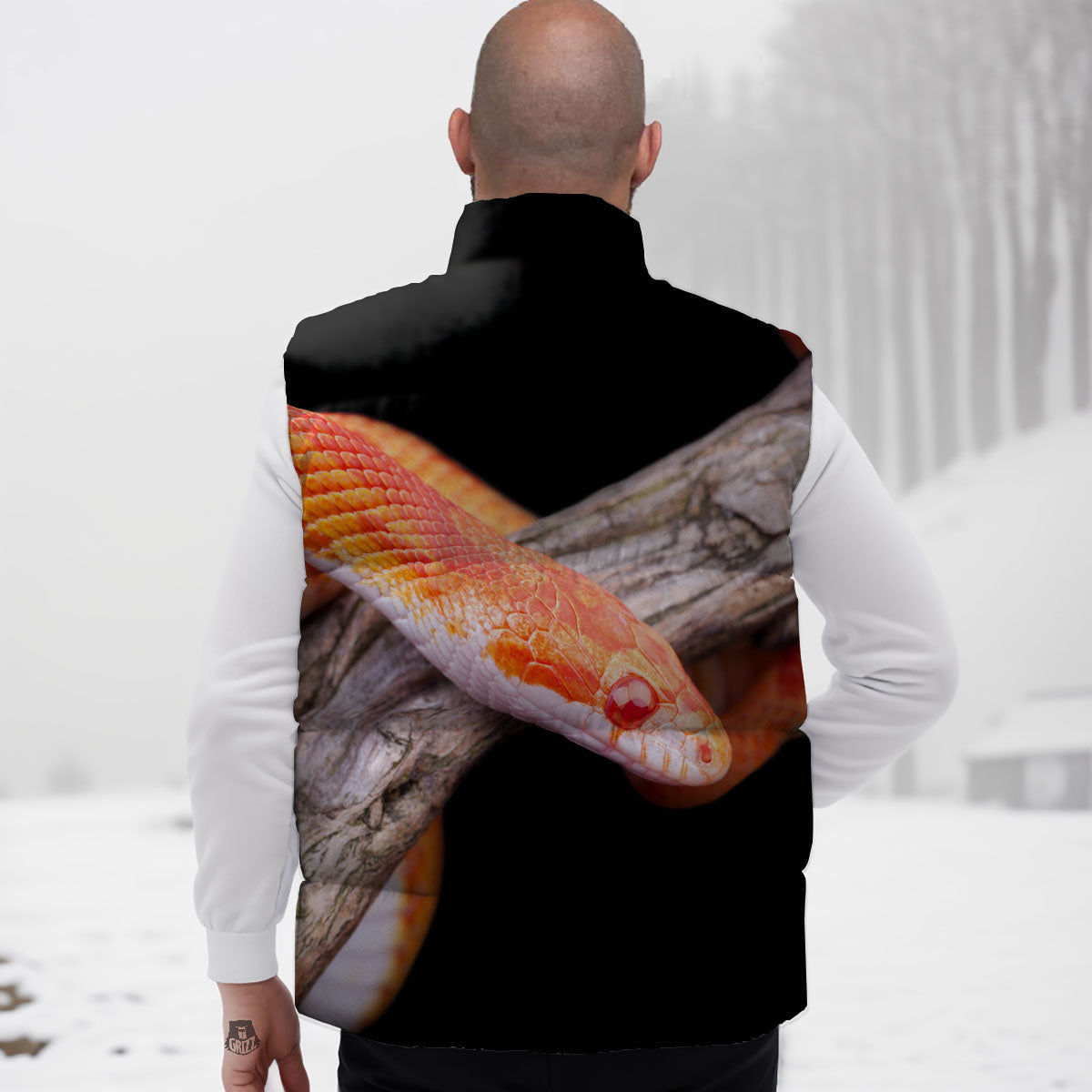 Corn Snake Amel Motley Print Down Vest