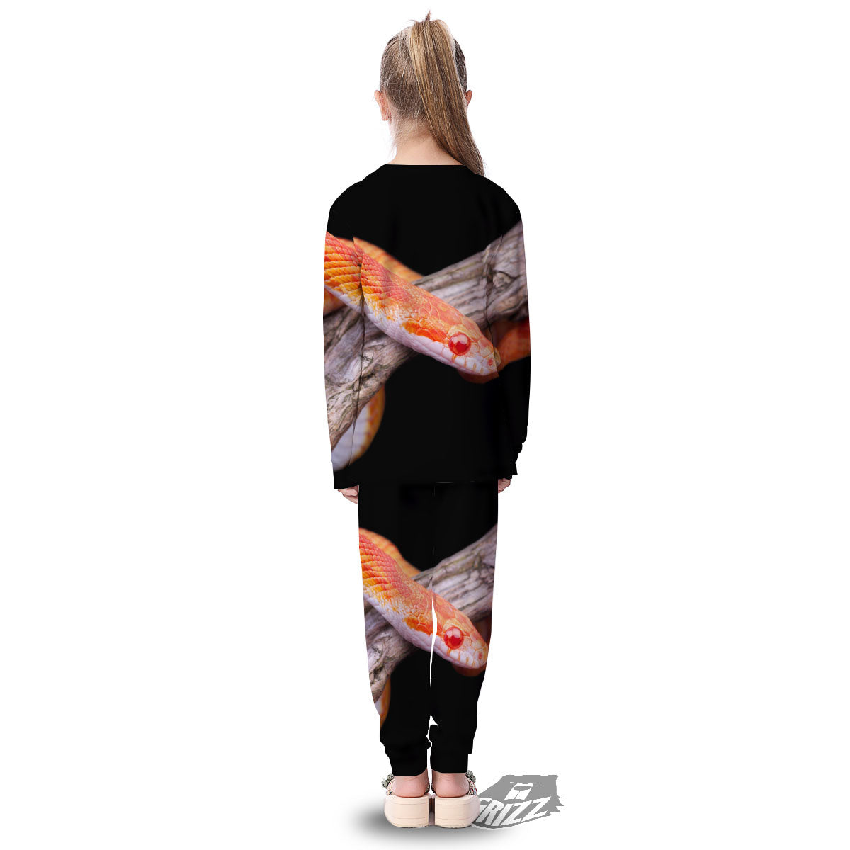 Corn Snake Amel Motley Print Kid's Pajamas-grizzshop