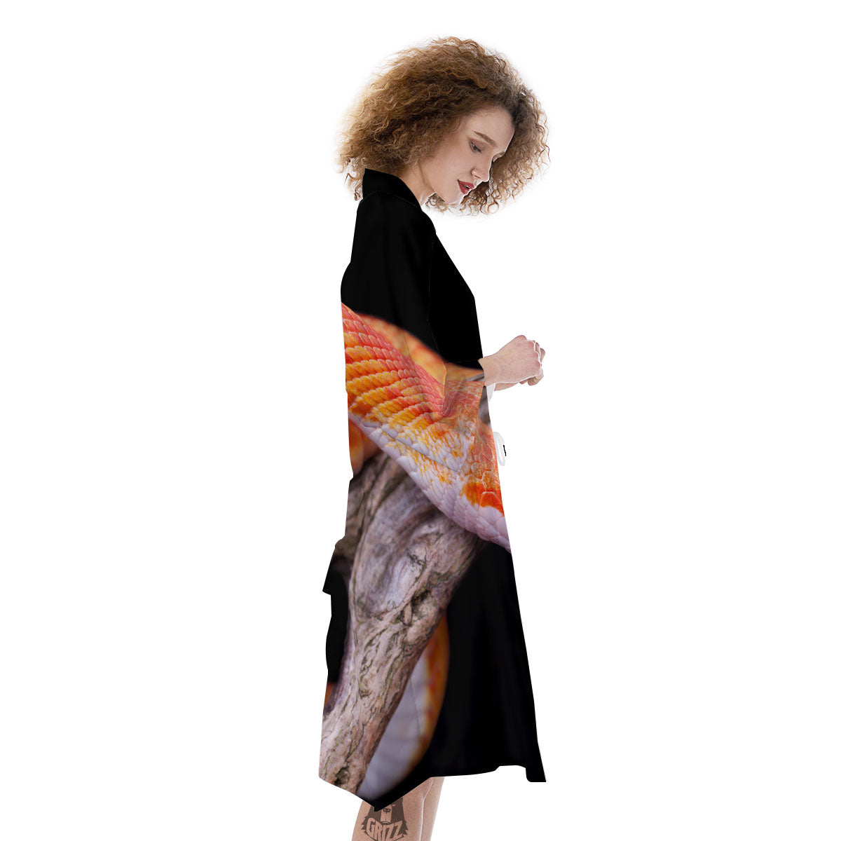 Corn Snake Amel Motley Print Kimono-grizzshop