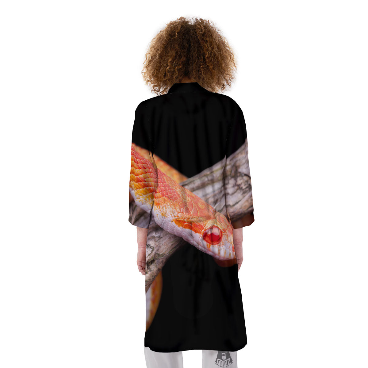 Corn Snake Amel Motley Print Kimono-grizzshop