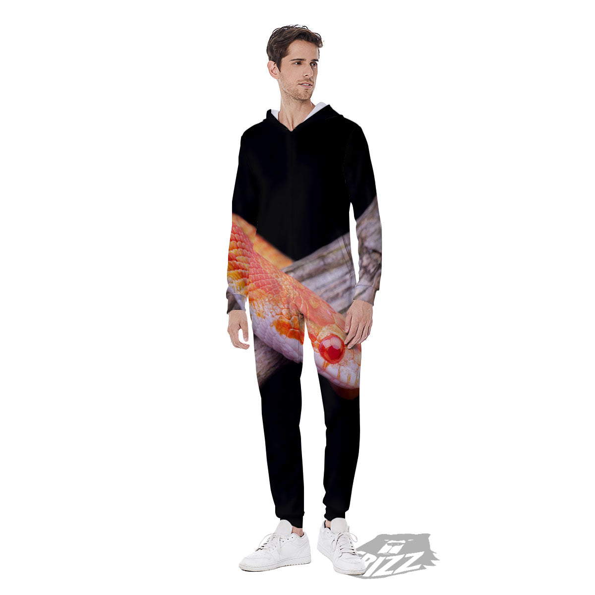Corn Snake Amel Motley Print Men's Jumpsuit-grizzshop
