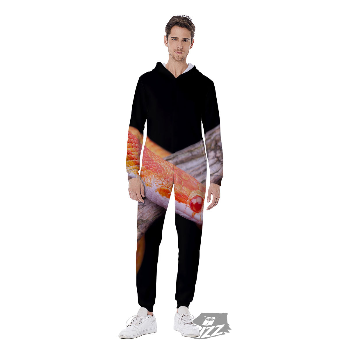 Corn Snake Amel Motley Print Men's Jumpsuit-grizzshop