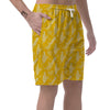 Corn Yellow Pattern Print Men's Shorts-grizzshop