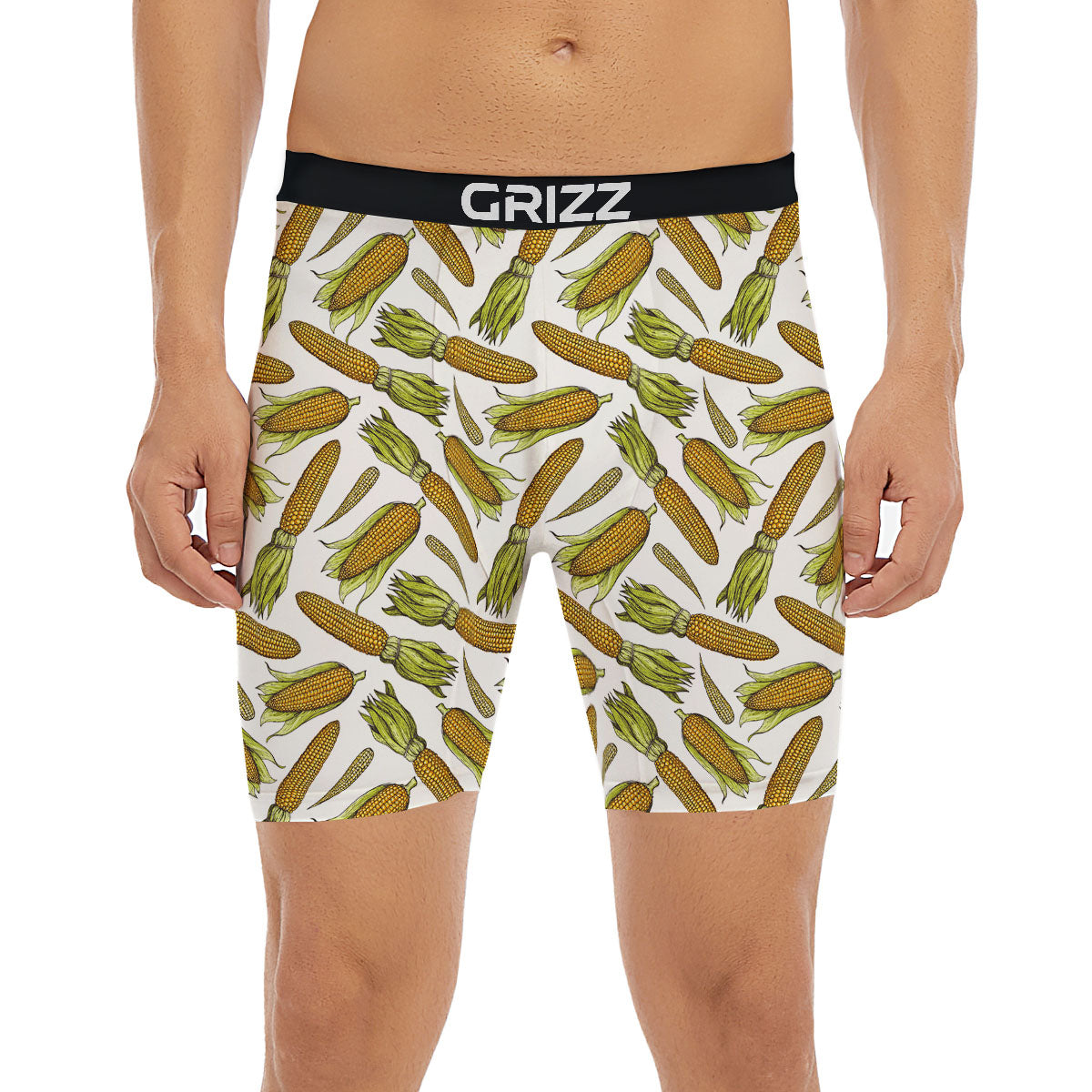 Corncob Hand-Drawn Print Pattern Boxer Briefs-grizzshop
