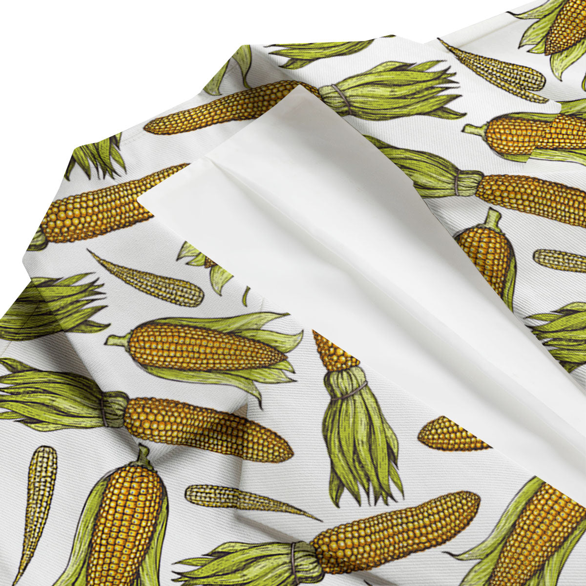 Corncob Hand-Drawn Print Pattern Men's Blazer-grizzshop